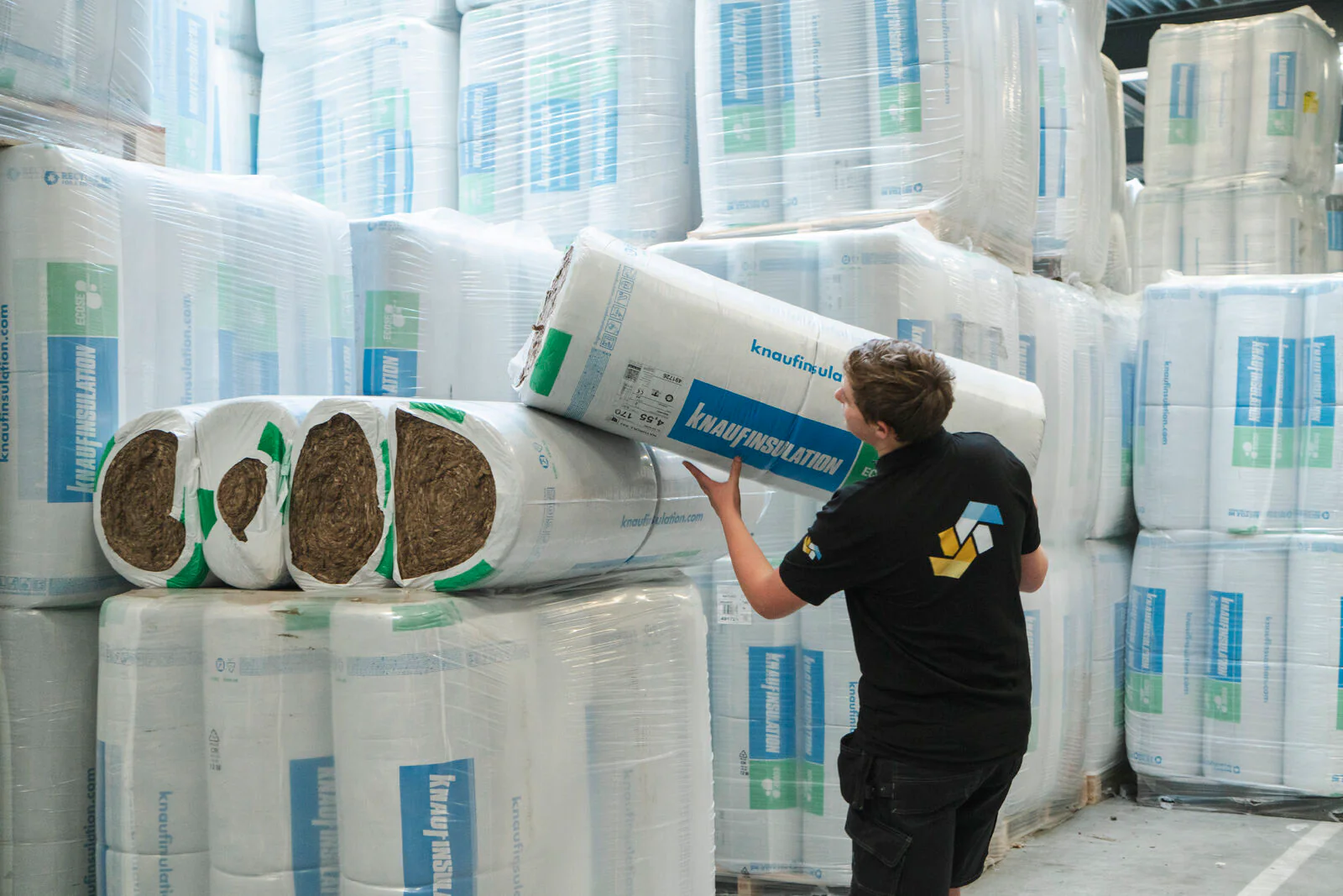 Knauf Naturoll 035 glaswol - 7600x580x90mm - Rd 2.55 - Image 3