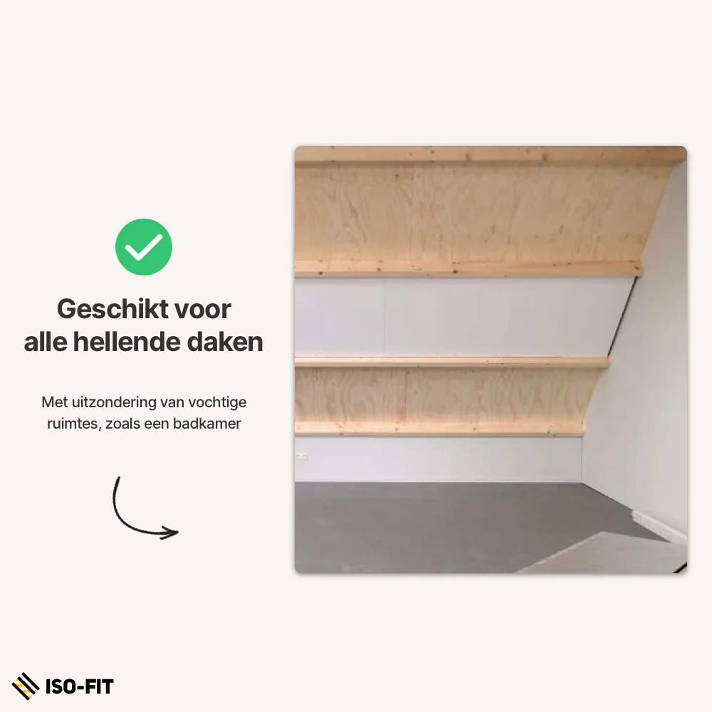 Iso-Fit Compleet Zolderisolatiesysteem | 95mm - 600x1200mm (Rd 3,60 m²,K/W) - Image 7