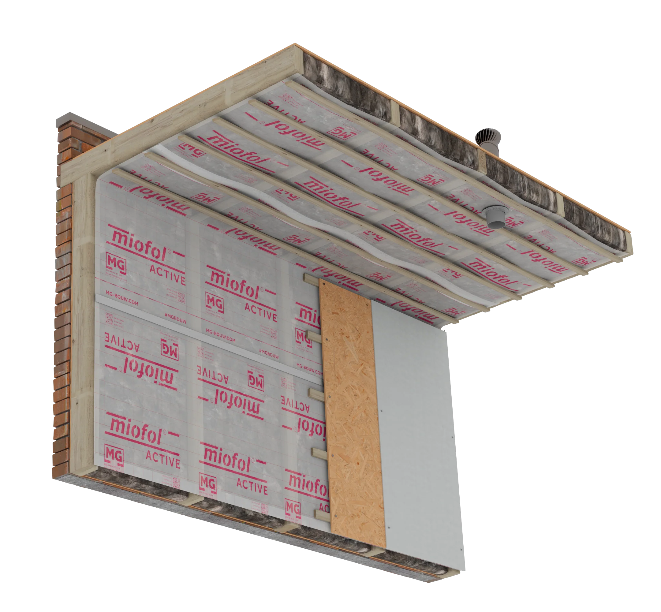Set Miofol Active (Damp-variabel / klimaatfolie) | 1.50x30mtr + Vast-R Spinvlies Tape 75mm x 25mtr - Image 3